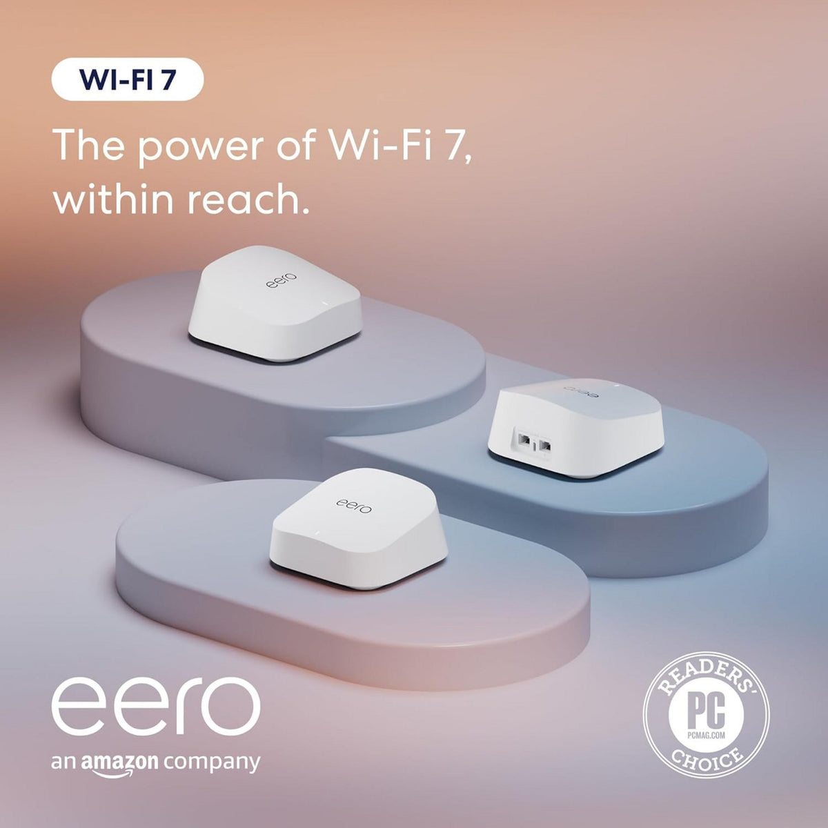 Eero 7 Mesh-WLAN-System, 3-teiliger Mesh-Router (weiß)