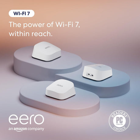 Eero 7 Mesh-WLAN-System, 3-teiliger Mesh-Router (weiß)