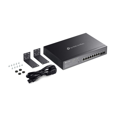 Tp-link Omada SG2210MP Jetstream 10-Port Gigabit Smart Switch (schwarz, 8x PoE+, 2x Gigabit SFP)