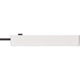 Brennerstuhl ecolor Steckdosenleiste mit 2 USB-C Ladebuchsen | 4-fach | weiß schwarz | 1,5m h05vv-f 3g1,5 - 1153240126