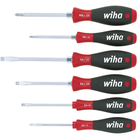 Wiha Schraubendreher-Set Softfinish 21248 (schwarz rot)
