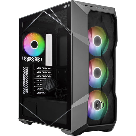 Cooler Master TD500 Max Midi-Tower-Gehäuse (Gunmetal | 2x USB-A | 1x USB-C | RGB | Gehärtetes Glas)