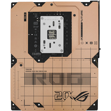 Asus rog crosshair 2006 socket am5 moederbord (zwart brons, raid, 5 gb-lan, 10 gb-lan, wi-fi 7, bt, sound, atx)