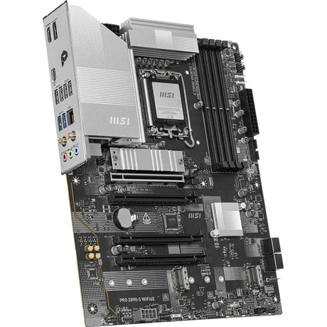 Msi pro z890-s wifi6e socket 1851 moederbord (zwart zilver, raid, 2.5gb-lan, wi-fi 7, bt 5.4, sound, atx)