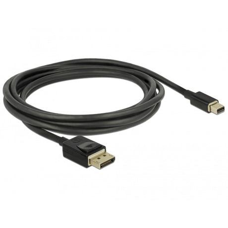 Delock Mini Displayport > Displayport Kabel (schwarz, 2 Meter, 8k 60 Hz)