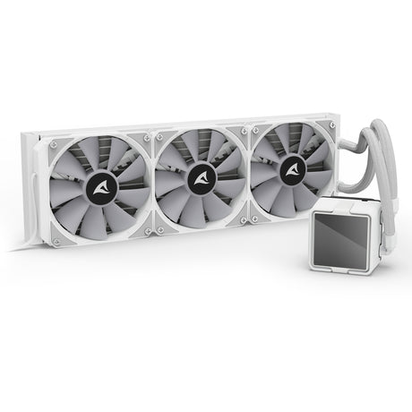 Sharkoon S100 ArGB Wasserkühlung (weiß, 4-Pin-PWM-Lüfteranschluss)