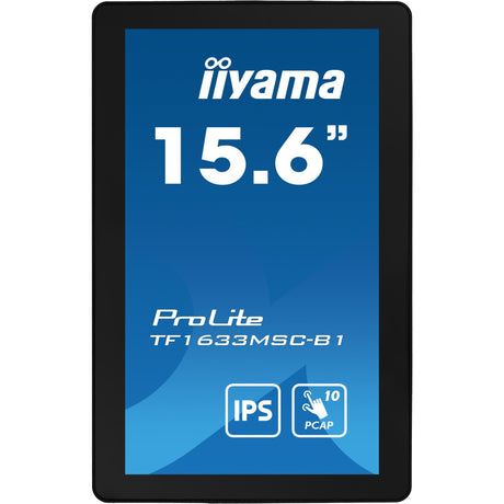 Iiyama Prolite TF1633MSC-B1 15,6 Zoll Touchscreen-Monitor (schwarz, HDMI, Display-Port, 2x USB-A)