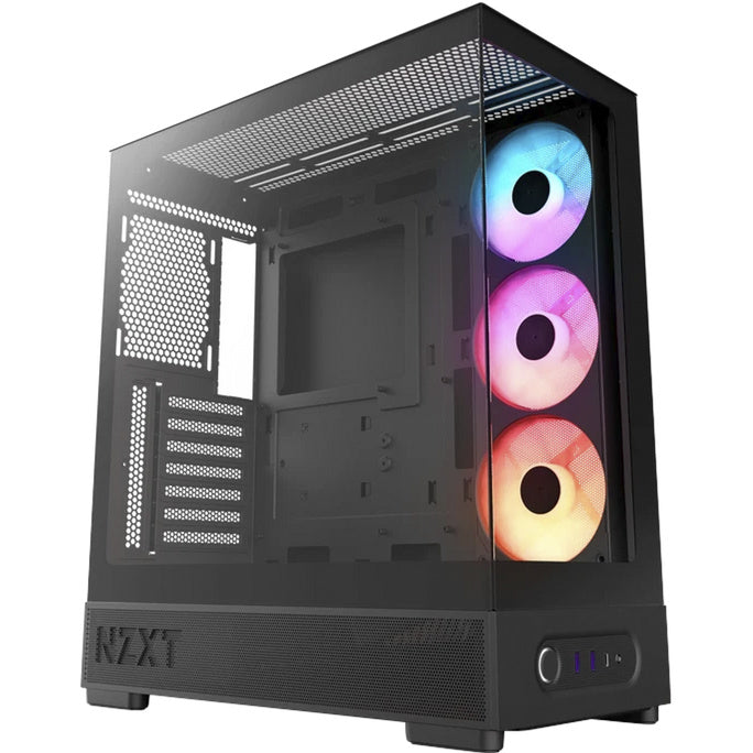 Nzxt s5 rgb midi tower behuizing (zwart | 2x usb-a | 1x usb-c | rgb | tempered glass)