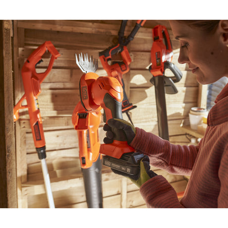 Black+decker bcss18b-xj 18V Gras- und Strauchschere (ohne Akku) (orange schwarz, Akku und Ladegerät nicht im Lieferumfang enthalten)