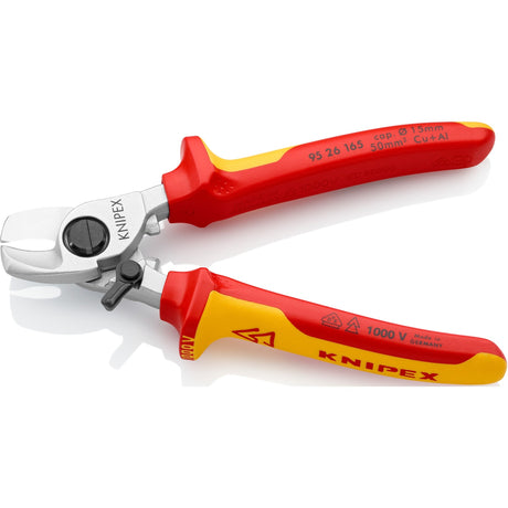 Knipex 95 26 165 Kabelschneider 165mm mit Öffnungsfeder VDE
