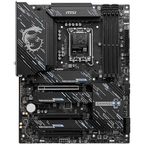 Msi z890 gaming plus wifi6e socket 1851 moederbord (zwart, raid, 5 gb-lan, wi-fi 6e, bt, sound, atx)