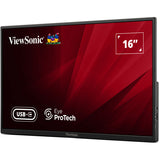 Viewsonic VA1650 leichter tragbarer Monitor 16 (schwarz, 1x HDMI, USB-C)