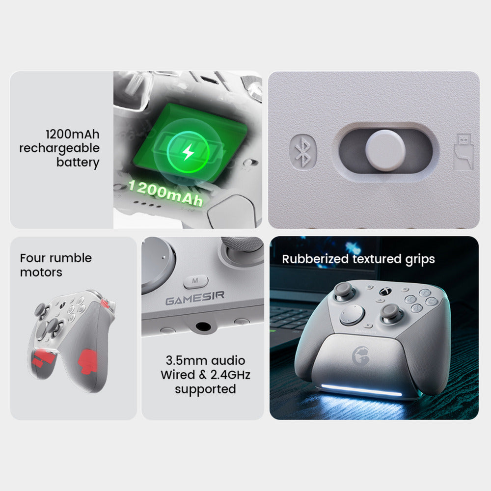 Gamesir G7 Pro Tri-Mode – Shadow Ember Gamepad (schwarz dunkelrot, Xbox Series X|s, Xbox One, PC, Android, Steam)