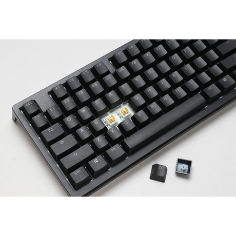 Ducky Zero 6108 Classic Black RGB mechanische Gaming-Tastatur (Schwarz, US-Layout (QWERTY), Cherry MX2A Rot, 100 %, RGB-LEDs, Double-Shot PBT, Hot Swap, 2,4 GHz | Bluetooth | USB-C)