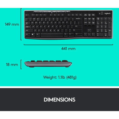 Tastatur und Maus Logitech MK270 QWERTY