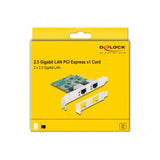Delock PCI Express X1 -Karte zu 2 x RJ45 2,5 Gigabit Lan Rt