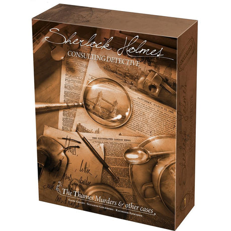 Asmodee Sherlock Holmes Consulting Detective: The Thames Murdes Other Cases Brettspiel (englisch, 1 – 8 Spieler, 60 – 90 Minuten, ab 12 Jahren)