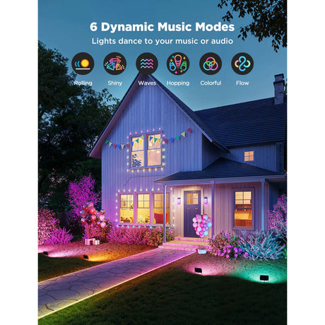 Govee Smart Ground Lighting Matter RGBWW – 4er-Pack für den Außenbereich