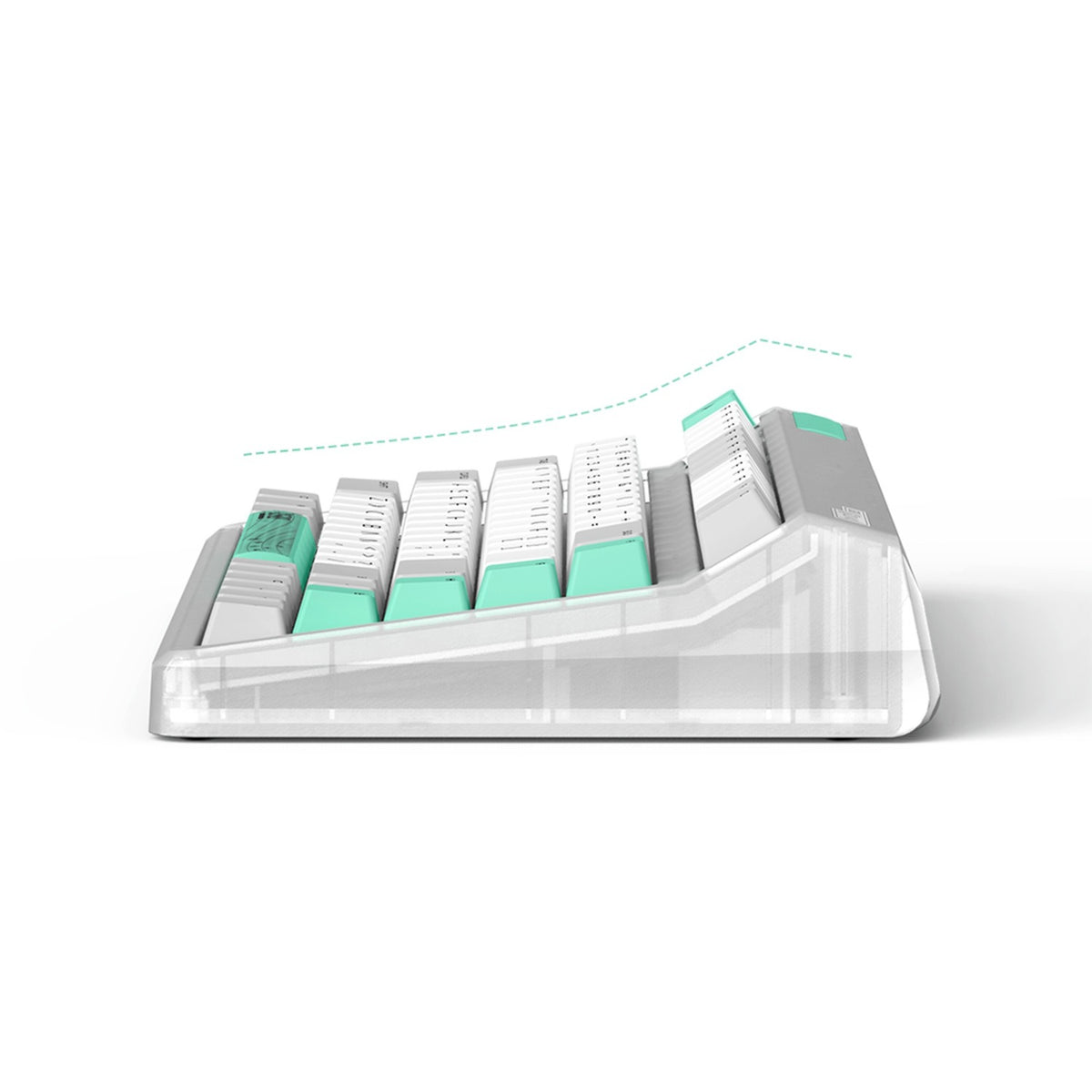 Iqunix OG80 kabellose mechanische Wurmloch-Tastatur (grau, US-Layout (QWERTY), Cherry MX Brown, 80 % (TKL), RGB-LEDs, Hot-Swap-fähig, PBT, 2,4 GHz | Bluetooth 5.1 | USB-C)