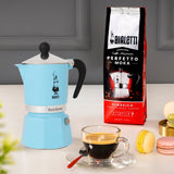 Bialetti Rainbow Espressomaschine (hellblau, 6 Tassen)