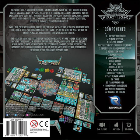Europäisches Spielernetzwerk circadains: erstes leichtes Brettspiel (englisch, 2 – 5 Spieler, 120 – 240 Minuten, ab 12 Jahren)