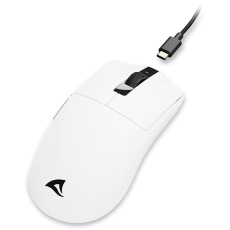 Sharkoon Fireglider One Gaming-Maus (weiß, 400 – 12.000 dpi, 2,4 GHz USB)