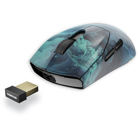 Sharkoon SGM25W Gaming-Maus (Türkisblau, 12.000 dpi, RGB-LEDs)