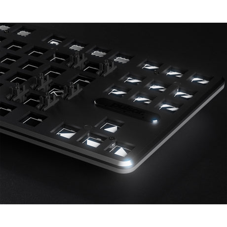 Mechanische Gaming-Tastatur Pulsar PCMK 2HE TKL (weiß, US-Layout (QWERTZ), 80 % (TKL), RGB, PBT-Double-Shot-Tastenkappen, Hot-Swap)