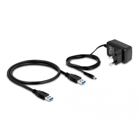 Delock USB-Hub 10 Gbit/s mit 4 USB-A + 1 Schnellladeanschluss (grau, inkl. Netzteil)