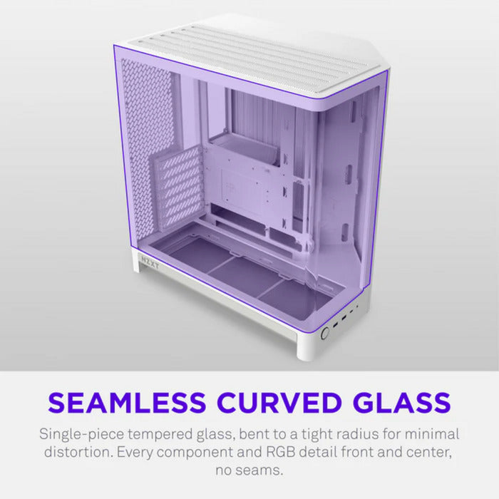 Nzxt h6 rgb+ midi tower behuizing (wit | 2x usb-a | 1x usb-c | rgb | tempered glass)
