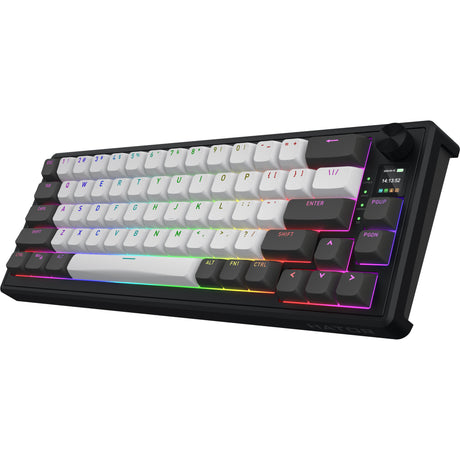 Hator skyfall pro wireless rgb mechanisch gaming toetsenbord (zwart, us lay-out (qwerty), hator aurum vanilla silent, 65%, rgb, double-shot pbt, hot-swap, 2.4ghz | bluetooth | usb-c)