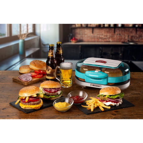 Ariete Party Time Hamburger Maker 0205 01 elektrische Grillplatte (hellblau weiß)