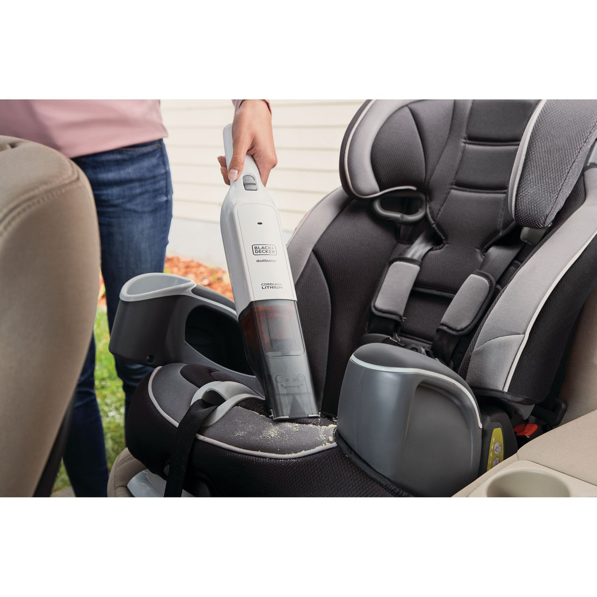Black+decker hlvc315j11-qw 12v 1.5ah slim handvac kruimeldief handstofzuiger (wit, incl. jack-plug lader)
