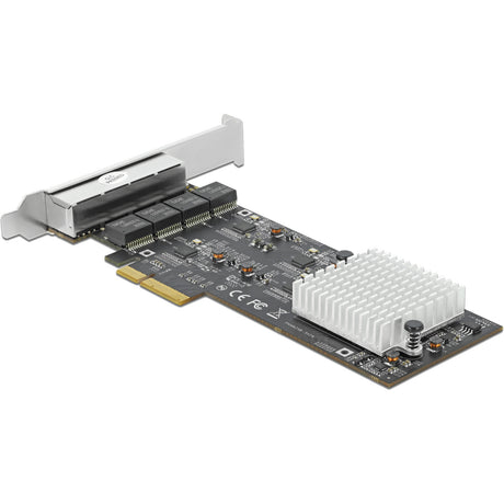 Delock pci express x4 naar 4 x rj45 2,5 gbe netwerkadapter