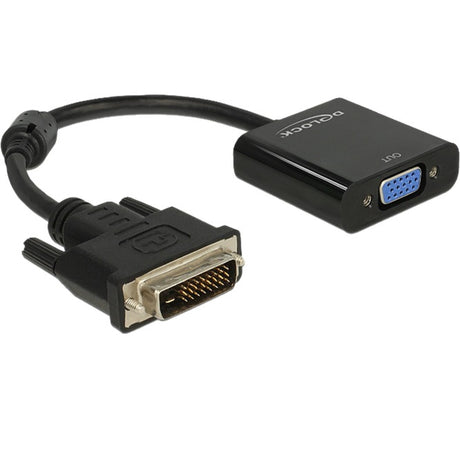 Delock Adapter DVI-D 24+1 Stecker > VGA Buchse (schwarz)