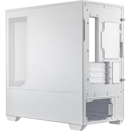 Asus Prime Ap202 Midi-Tower-Gehäuse (Weiß | 2x USB-A | 1x USB-C | RGB | Gehärtetes Glas)