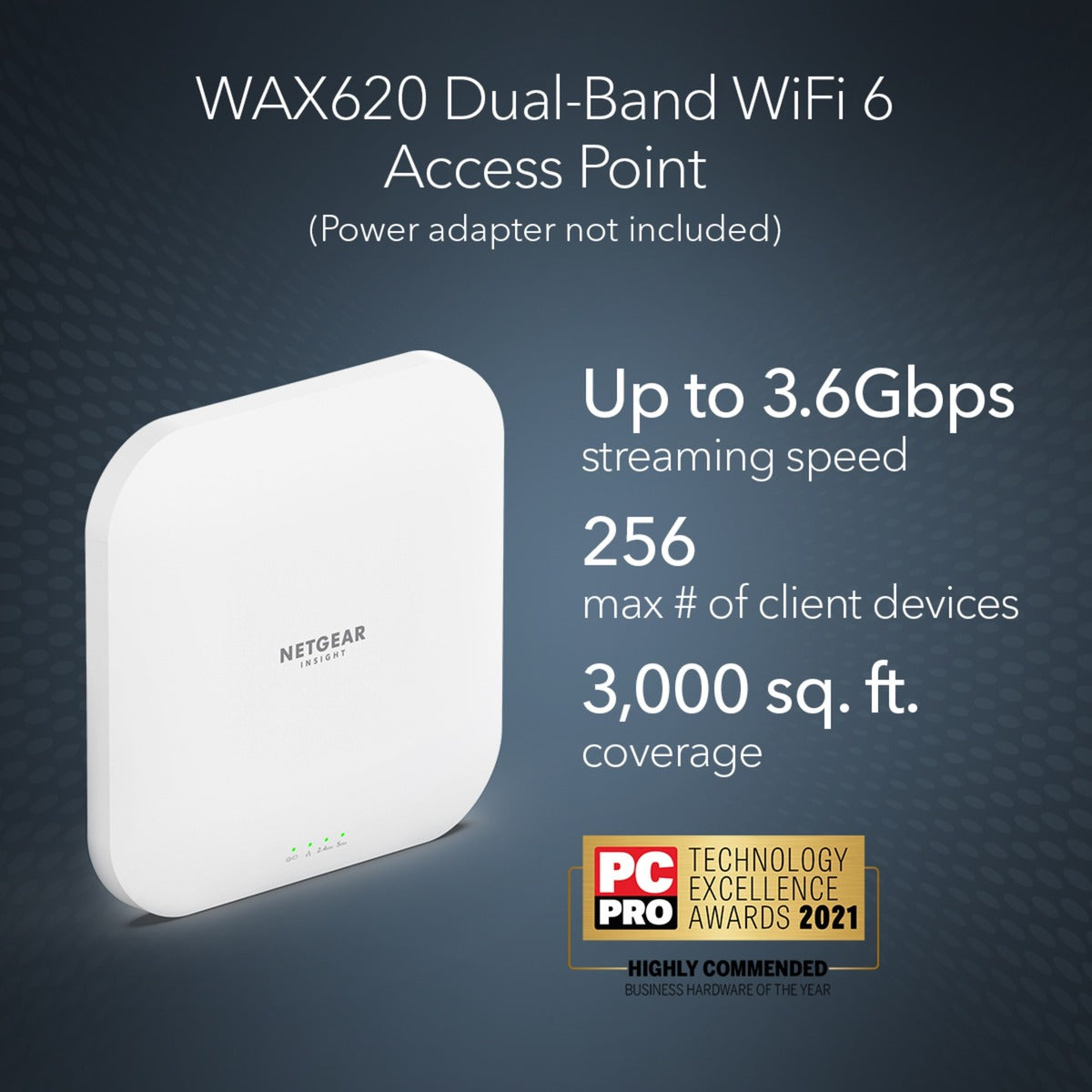 Netgear Wax620 AX3600 Dual Band PoE + Multi-Gig-Zugriff p