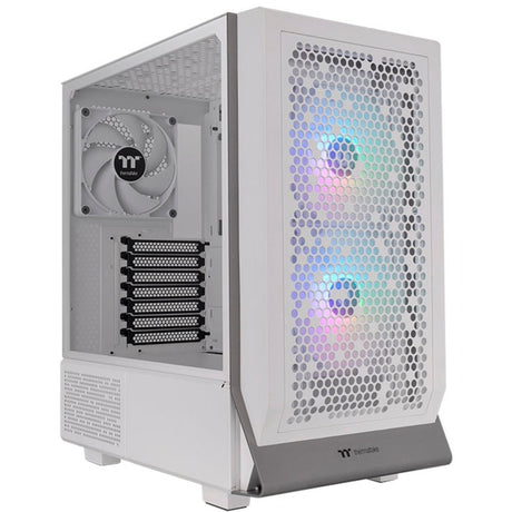 Thermaltake Ceres 300 TG ARGB Snow Midi-Tower-Gehäuse (Weiß | 2x USB-A | 1x USB-C | RGB | Gehärtetes Glas)
