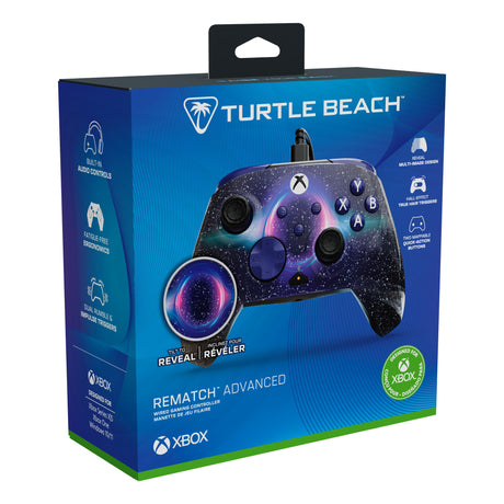 Erweiterter kabelgebundener Turtle Beach Rematch-Controller (Dark Cosmos, Xbox Series X|S, Xbox One, PC)