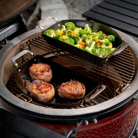 Kamado Joe Karbon Steel Half Moon Pan Set Bratpfanne