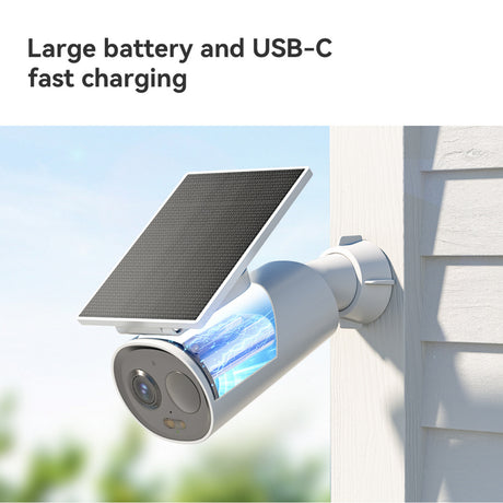 Imou Cell 3c All-in-One – 2K-Funküberwachungskamera für den Außenbereich – inklusive integriertem Solarpanel – komplett kabellos – Außenüberwachung mit Farbnachtsicht – Sirene – IP66 wetterfest – große 5000-mAh-Akkukapazität