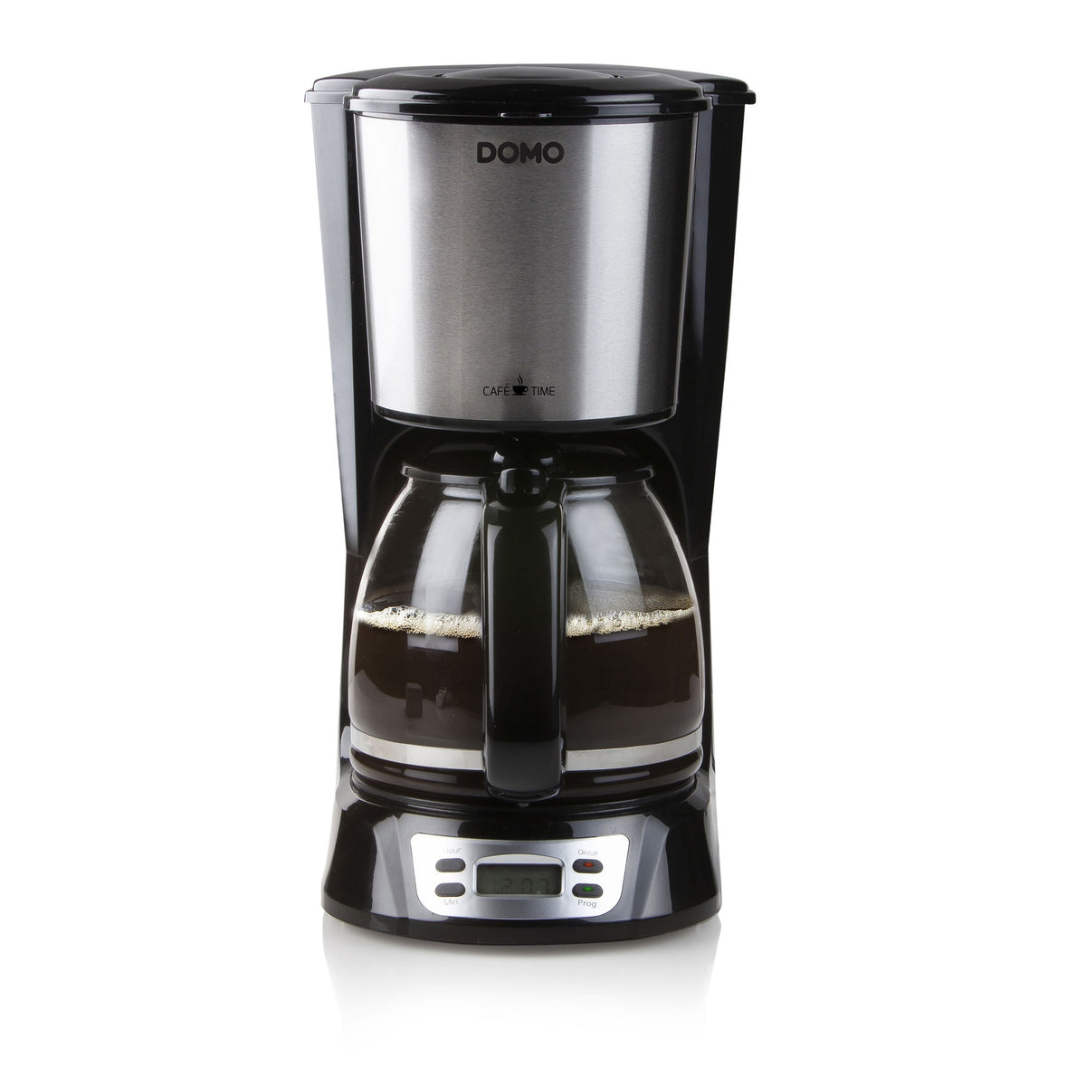 Domo Kaffeemaschine mit Timer und Display do708k Kaffeefiltermaschine (schwarz, 1,5 Liter)
