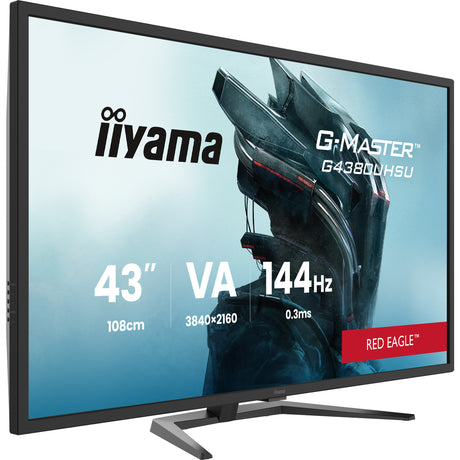 Iiyama G-Master Red Eagle G4380uhsu-B2 42,5 4K UHD Gaming-Monitor (schwarz, 2x HDMI, 2x Displayport, 4x USB-A, USB-B, 144 Hz)