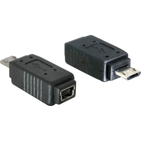 Delock Adapter USB 2.0, Micro-B > Mini-B (schwarz, 65063)