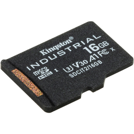 Kingston Industrial microSDHC 16GB Speicherkarte (schwarz, Klasse 10, UHS-I, U3, V30, A1)