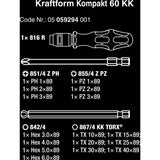 Wera Kraftform kompakt 60 kk, 17-teiliger Steckschlüssel (schwarz grün, Bits mit Kugelkopf)