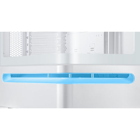 Asus Prime Ap202 Midi-Tower-Gehäuse (Weiß | 2x USB-A | 1x USB-C | RGB | Gehärtetes Glas)