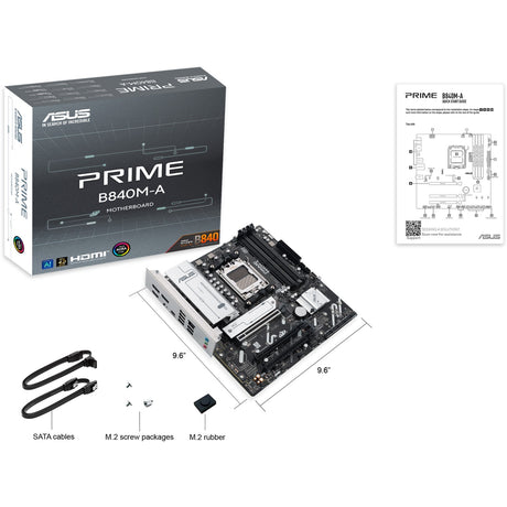 Asus Prime B840M-A-CSM Sockel AM5 Mainboard (2,5GB-LAN, Sound, µATX)