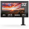 LG Ergo IPS-Monitor mit USB Typ-C 31,5 4K UHD (schwarz, 2x HDMI, 1x Display Port)