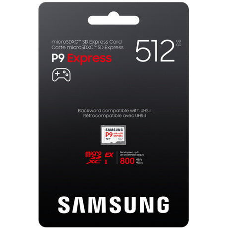 Samsung p9 express 512 gb microsdxc express geheugenkaart (wit, class 3 (u3), uhs-i u3, v30, a1)
